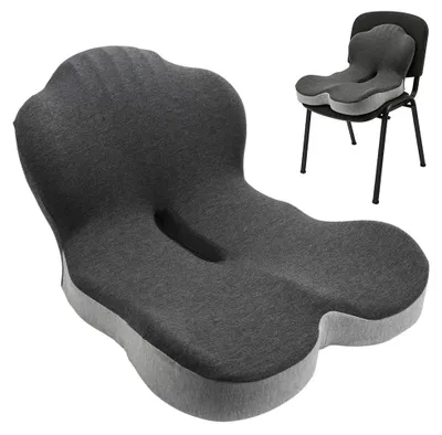 Produktbild von Omgoods – Ergonomisches Sitzkissen und Lendenstütze – Memory-Schaum für Schmerzlinderung