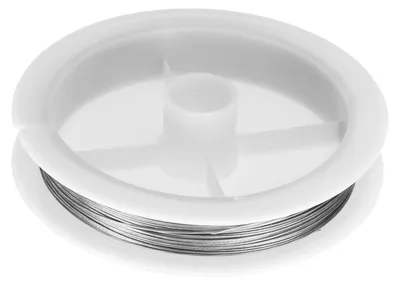 Basteldraht 22 Gauge, 13 m, Edelstahl, Silber, 0,6 mm