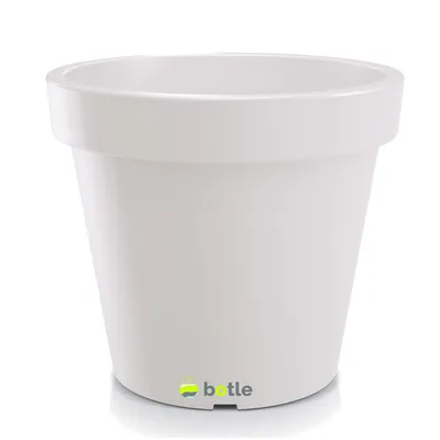 Produktbild von Blumentopf Übertopf Blumenkübel 58 cm x 52,2 cm Weiß Rollbasis Transporträder Pflanzkübel Pflanztopf Kunststoff