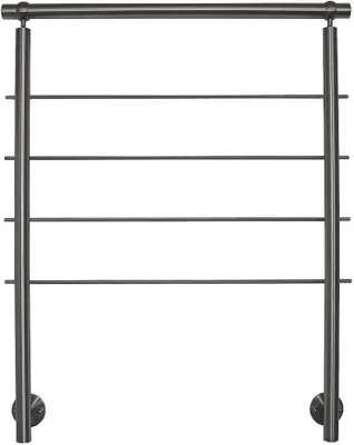 Produktbild von TIBU Geländer Edelstahl V2A Seitenmontage, Länge 595 cm mit 7 Pfosten, 4 Querstreben und Seitenabstand 50 mm
