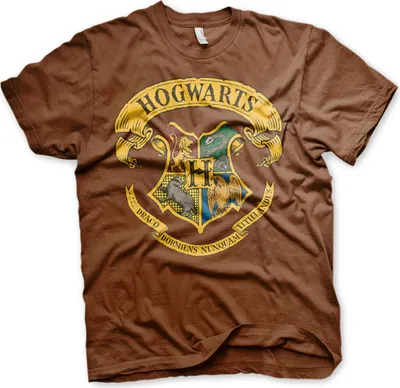 Produktbild von Harry Potter - Hogwarts Crest T-Shirt - Small - Brown