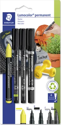 Zdjęcie produktu dla STAEDTLER® 60 BK-5 Zestaw markerów Lumocolor 4St Warianty