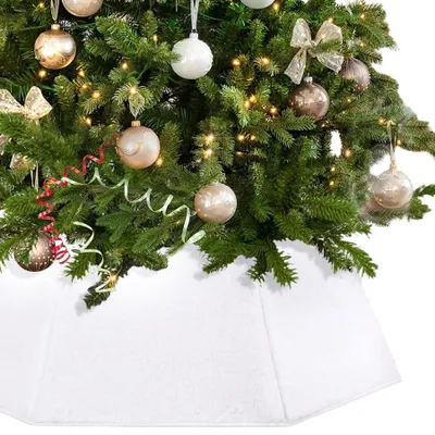 Immagine prodotto di Collare per albero di Natale Ø 63 cm - Copertura per supporto per albero di Natale - Bianco - Decorazione natalizia