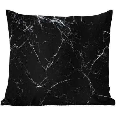 Produktbild von MuchoWow® Outdoor Kissen - Marmor - Stein - Linie - Marmoroptik - Schwarz - Luxus - 45x45 cm - Wetterfest - Lounge Kissen - Fotokissen - Dekoratives Kissen