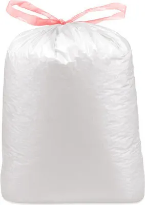 Produktbild von 40x Müllsäcke mit Zugband 120 Liter 70 x 100 cm ECONOMY LDPE weiß