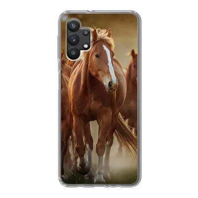 Produktbild von MuchoWow® Handyhülle Schutzhülle Hülle für Samsung Galaxy A32 5G Pferde - Licht - Natur Silikon Softcase Handy Hülle - Softcase