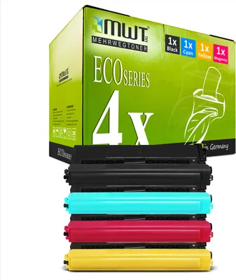 Produktbild von 4 Mehrwegtoner kompatible Lasertoner ersetzt Brother TN-910 TN-910BK TN910 TN-910C TN-910M TN-910Y Mehrfarbig