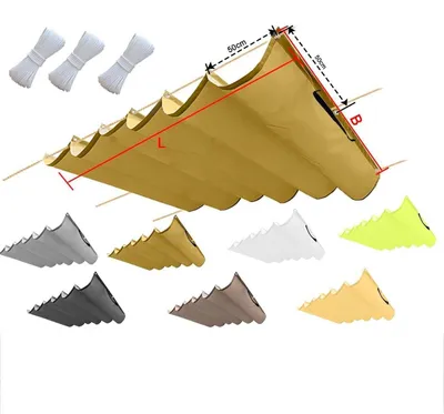Produktbild von Sonnensegel Wasserdicht mit Ösen Beige 4x20M