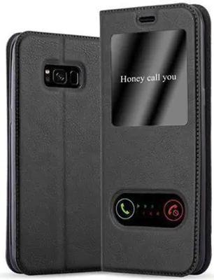Obrázek produktu pro Cadorabo Protective Case for Samsung Galaxy S8 Case in Black Pouzdro na mobilní telefon typu kniha Cover Etui