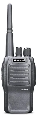 Immagine prodotto di Midland - Walkie Talkie G11 Pro, Radio Ricetrasmittenti Professionali con 32 Canali PMR446, Batteria Li-Ion 1600mAh Ricaricabile e Accessori - Autonomia 22H, Copertura 12Km, VOX, 2 Pin Kenwood