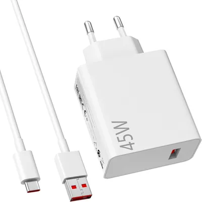 Produktbild von 45W Ladegerät für Xiaomi Redmi Note 14 Pro 5G 6A Poco X7 M7 Pro M6 Mi Pad 7 6 5 Mi Redmi K80Pro, Super Turbo Charge Schnelllade mit USB C Kabel