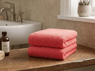 Zdjęcie produktu dla Ręcznik NORIELLE 50x90 czerwony, 100% bawełna