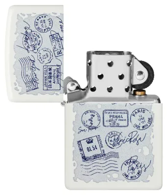 Produktbild von Zippo Sturmfeuerzeug Stamps Design Nachfüllbar Windfest Geschenkbox USA