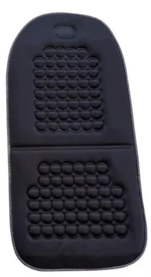 Image de Coussin magnétique pour siège de voiture - Housse de siège - Massage du dos et des lombaires - Support lombaire - Non électrique - 93 x 46 x 5 cm - Noir