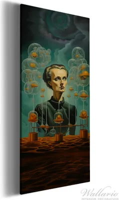 Produktbild von Wallario Premium Leinwandbild Gedankenexperiment in Größe 60 x 150 cm