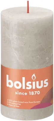 Obrázok produktu pre Bolsius Rustiko Shine, Valec, Šedá, 60 h, 1 kusov