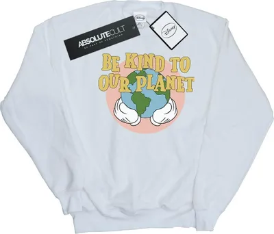 Produktbild von Disney - "Be Kind To Our Planet" Sweatshirt für Herren BI38014 (5XL) (Weiß)