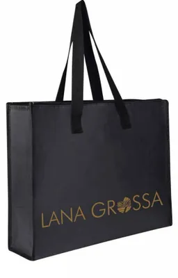 Produktbild von Lana Grossa Shopper Einkaufstasche Tasche DESIGN schwarz