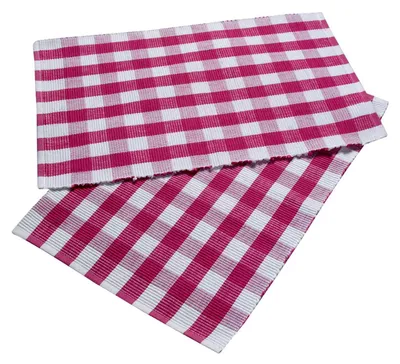 Platzsets 2er-Set rosa kariert 100% Baumwolle 30x45 cm