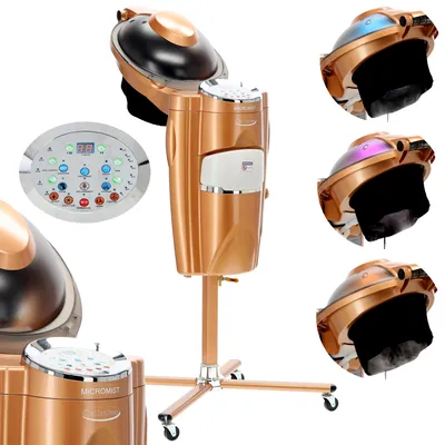 Immagine prodotto di Vaporizzatore professionale per capelli Sophia micromist 10 in 1 per ricostruzione, rigenerazione e cura, con ozonoterapia e fototerapia PRO.