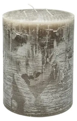Imagen del producto de Vela decorativa "Branded" de Stumpenkerze, diámetro 15 cm, altura 20 cm, modelo "Morene", duración aproximada: 120 horas.