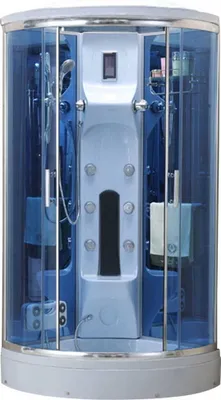 Produktbild von Duschkabine, 100X100X220 Cm / 5 Mm, Mit Hydromassage, Chrom
