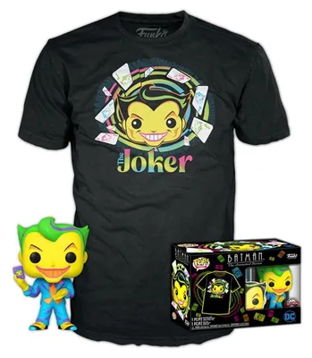 Zdjęcie produktu dla Funko Pop! Batman The Joker Glow 370 Figurka+T-Shirt L