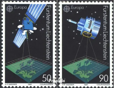 Produktbild von Briefmarken Liechtenstein 1991 Mi 1011-1012 (kompl.Ausg.) gestempelt Europamarken