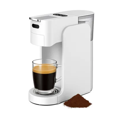 FORSMANO Kapsel Kaffeemaschine 20 bar, 1450W, 4-in-1 Kompatibel DG/Kapsel/Pulver/K-CUP, 750ml, Touch-Bedienung, Höhenverstellbar, Schnellaufheizung