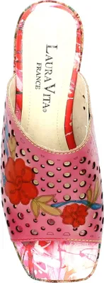 Produktbild von Laura Vita Damen Pantolette Leder Perforierung Plateau Paulao 25, Größe:39 EU, Farbe:Pink