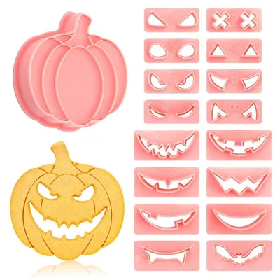 Produktbild von Keksausstecher Set Halloween Kürbis Ausstecher 17-teilig