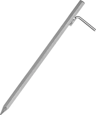 Zdjęcie produktu dla Kotwa gruntowa 1 szt. 40 cm z hakiem L ze stali ocynkowanej - solidny kołek do bezpiecznego mocowania namiotów, altan i plandek - idealny do twardego podłoża i kempingu