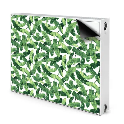 Produktbild von Magnet Heizkörper-Abdeckung Verkleidung Abdeckung Heizkörperabdeckung 110x60 cm  - Blätter, tropisch