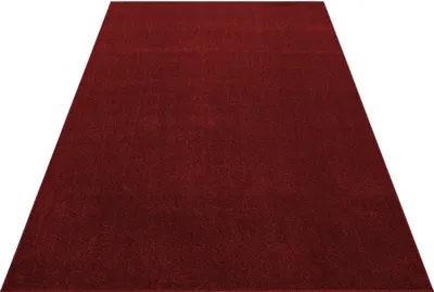 Image de Ata tapis poils ras rectangle 240x340cm rouge