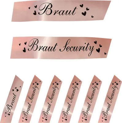 Produktbild von Oblique Unique Schärpe Braut + Braut Security Set - JGA Hen Party Bride to be rosa