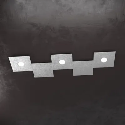 Immagine prodotto di Applique Moderna 5 Moduli Eccentric Metallo Foglia Argento 3 Luci Gx53