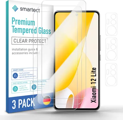 A product package for smartphone screen protectors, with a smartphone shown in the background.