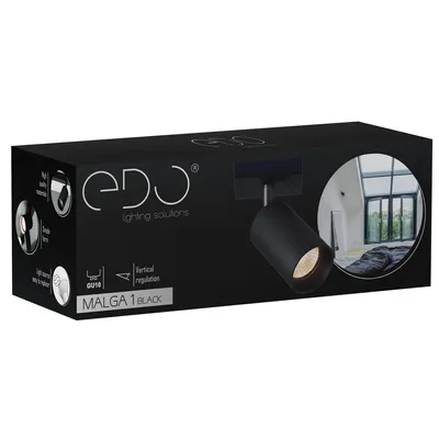 Obrázek produktu pro Bodové stropní svítidlo MALGA 1 černé 1 světlo 1x GU10 EDO777347 EDO