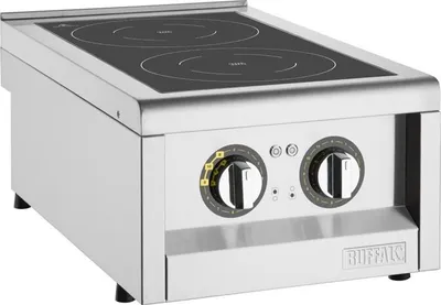 Produktbild von Buffalo 600 Serie Doppelzonen-Induktionskochfeld 3 Kw