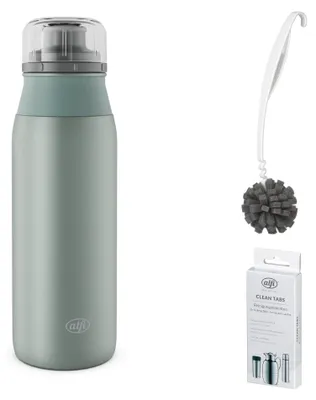 Zdjęcie produktu dla alfi ELEMENT BOTTLE Trinkflasche – Vorteilsset mit Reinigungsbürste CLEAN FIX 30 cm + CLEAN TABS (20 Stück)
