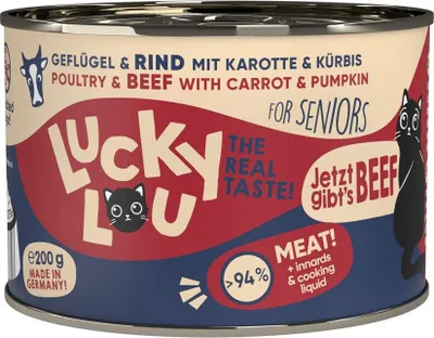 Produktbild von Lucky Lou Dose Lifestage Senior Geflügel & Rind 200g