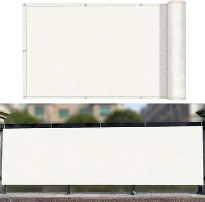 Obrázok produktu pre Ochranné sklo na balkón – Balkónová priečka – HDPE odolný voči UV žiareniu – 145 x 800 cm – biela
