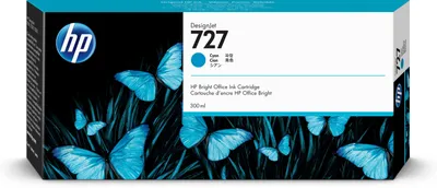 Image de HP 727 Cyan Tintenpatrone 300ml