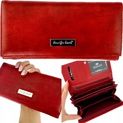 Produktbild von Jennifer Jones Großer Damen Portemonnaie Leder Rot