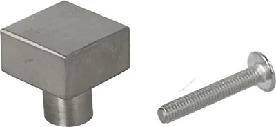 Produktbild von Möbelknopf Schrankknopf Schubladenknopf aus massiv Edelstahl 19mm x 19mm