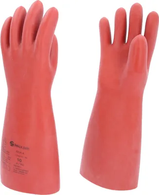 Produktbild von KS TOOLS Elektriker-Schutzhandschuh mit mechanischen und thermischen Schutz, Größe 10, Klasse 4, rot ( 117.0099 )