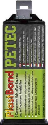 Produktbild von Petec Kleber Klebstoff 2k Plastbond Schwarz Verklebung Kunststoff 50ml 98350