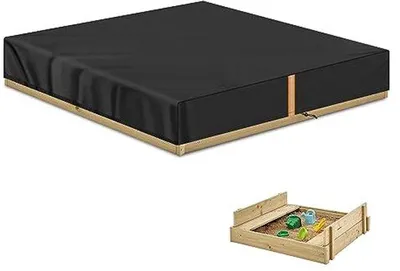 Produktbild von Wasserdichte Sandkastendeckel aus Oxford-Stoff UV-beständig elastisch - 185 x 185 x 20 cm