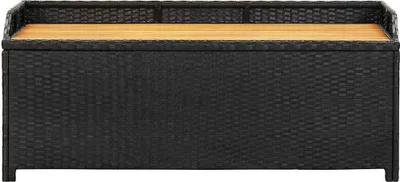 Obrázok produktu pre vidaXL Lavica s úložným priestorom 120 cm Poly Rattan Black