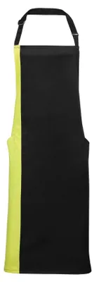 Produktbild von Premier - Latzschürze "Colours Collection", Kontrast LT2701 (Einheitsgröße) (Schwarz/Limone)